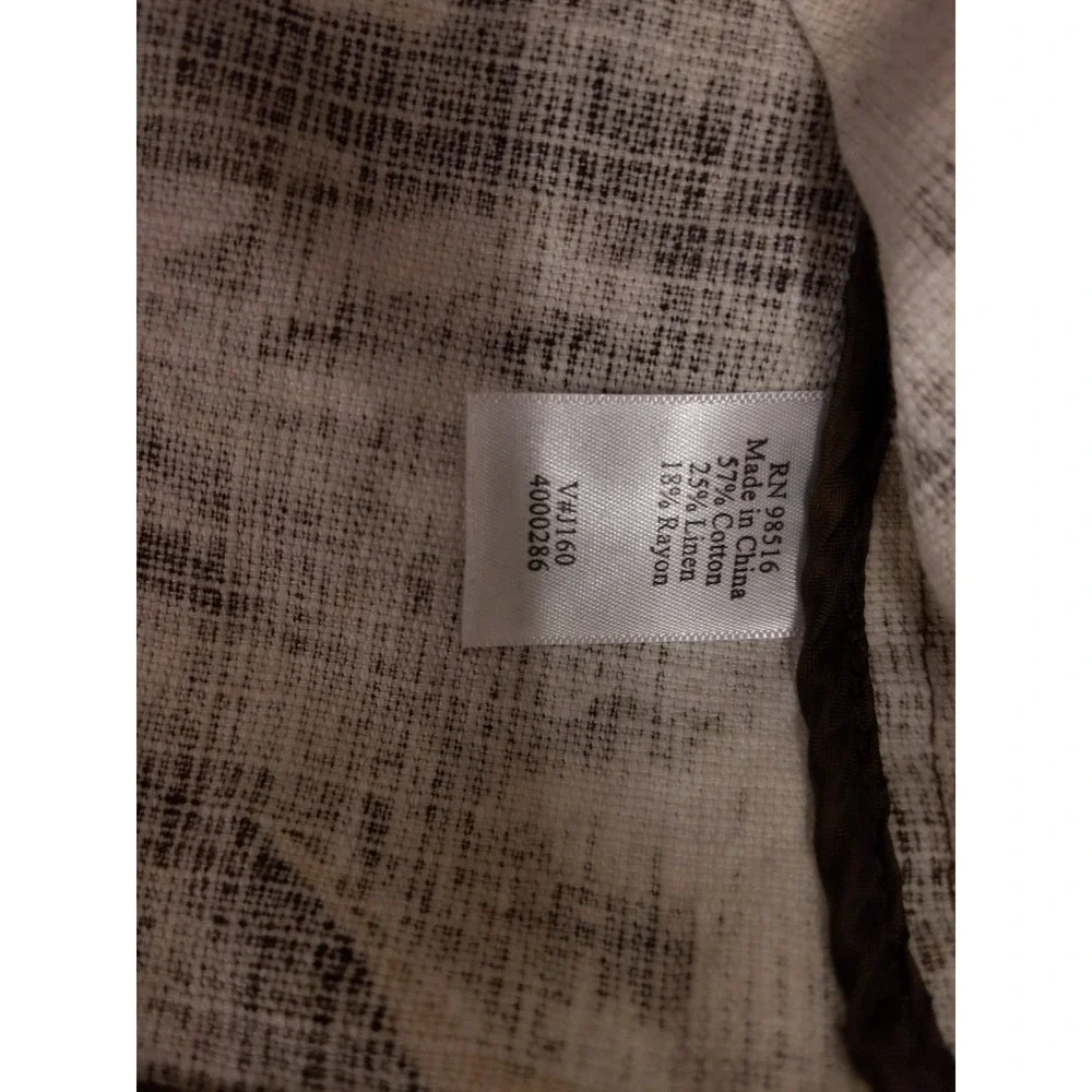 Coldwater Creek Floral Print Cropped Jacket Size 12 Cotton/Linen Barkcloth‎